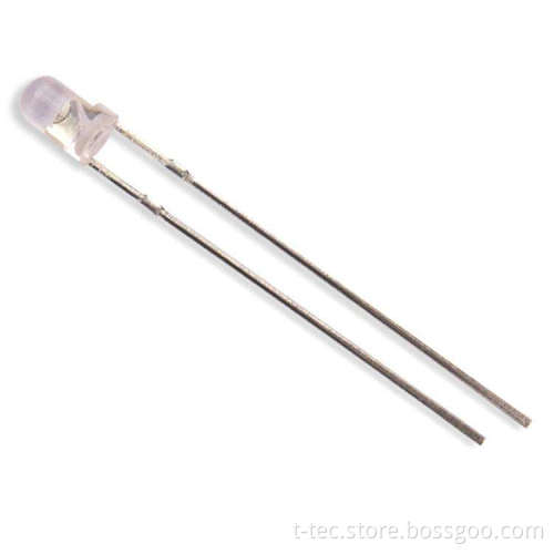 AlGaAs 3mm 675nm 680nm Red DIP LED Sensor